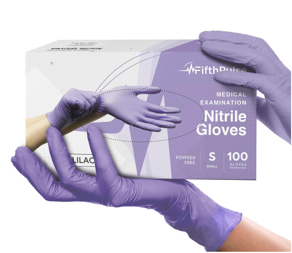 Lilac Nitrile Disposable Gloves ($8)