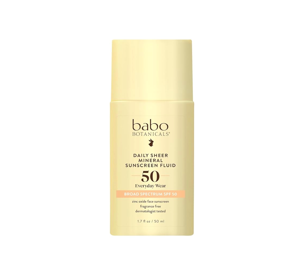Babo Botanicals Daily Sheer Mineral Sunscreen Fluid SPF 50 ($24)