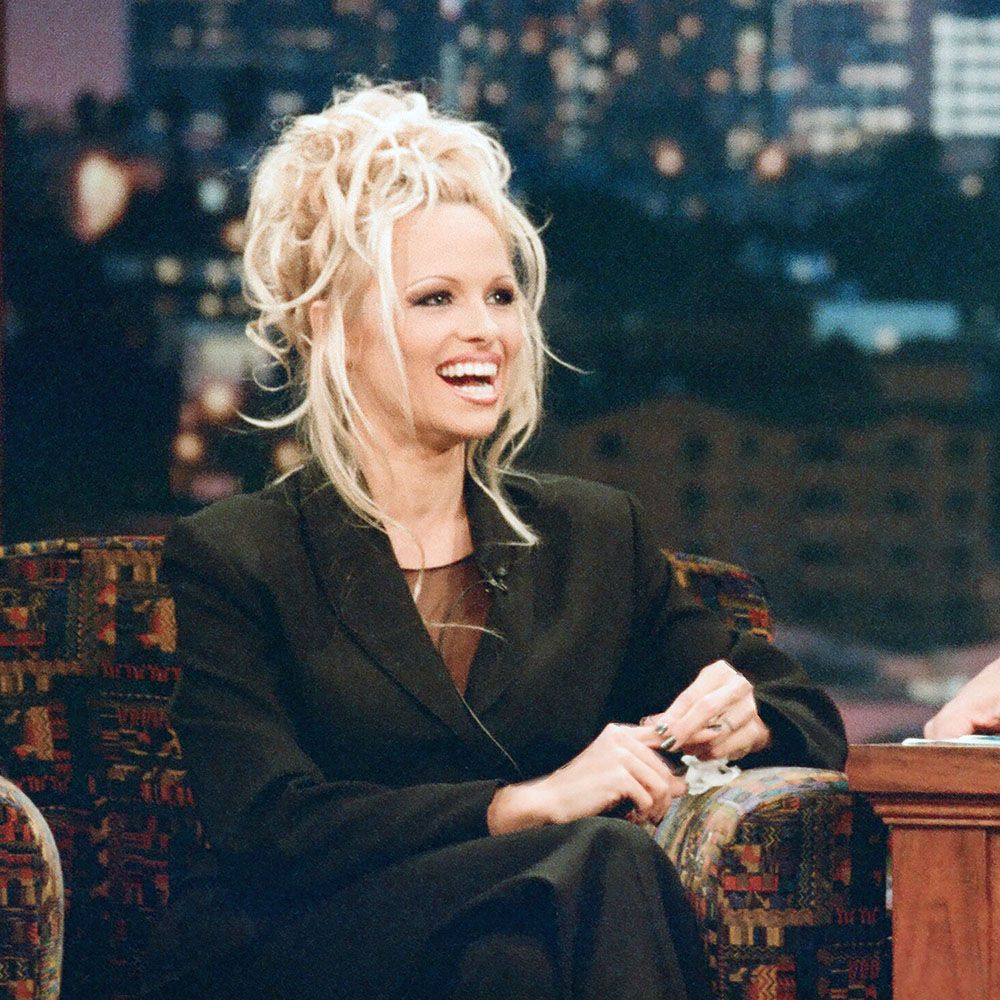 Pam Anderson’s High Messy Updo