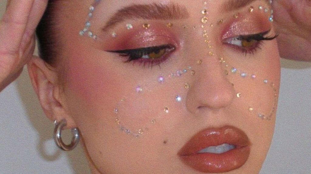 close-up of futuristic yk3makeup