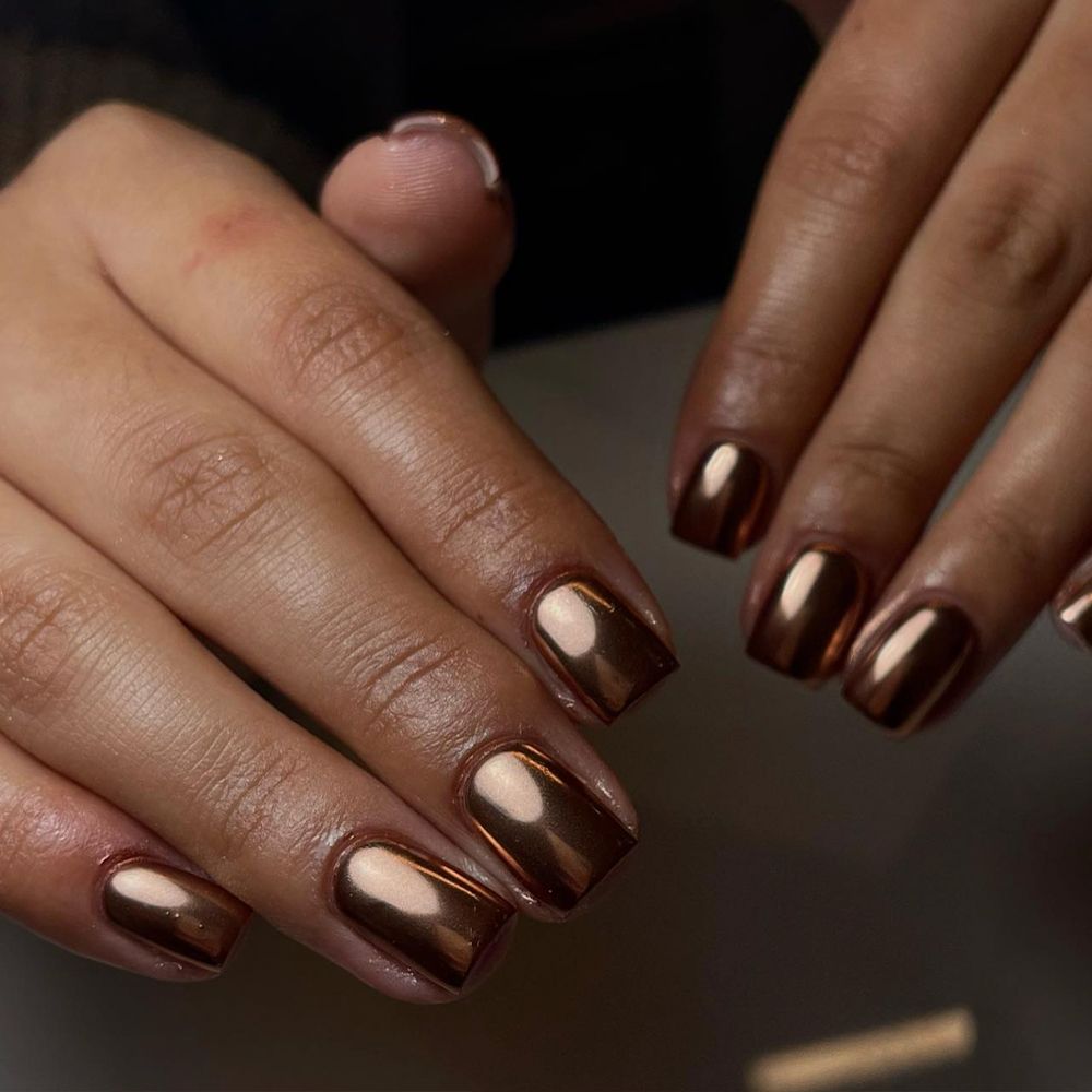 High-Shine Square Copper Nails