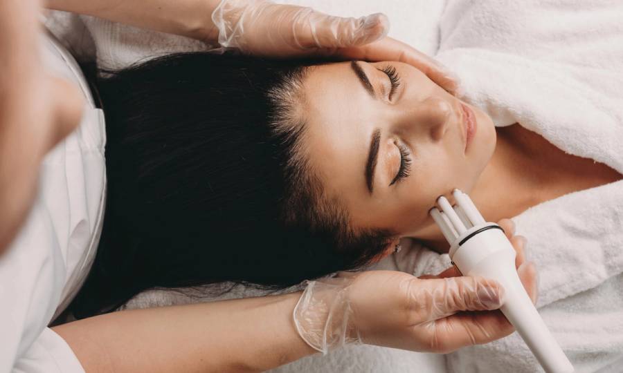 woman having a skin care procedure