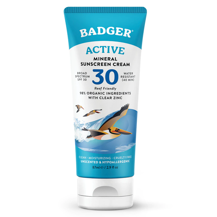Badger Active Mineral Sunscreen Cream SPF 30