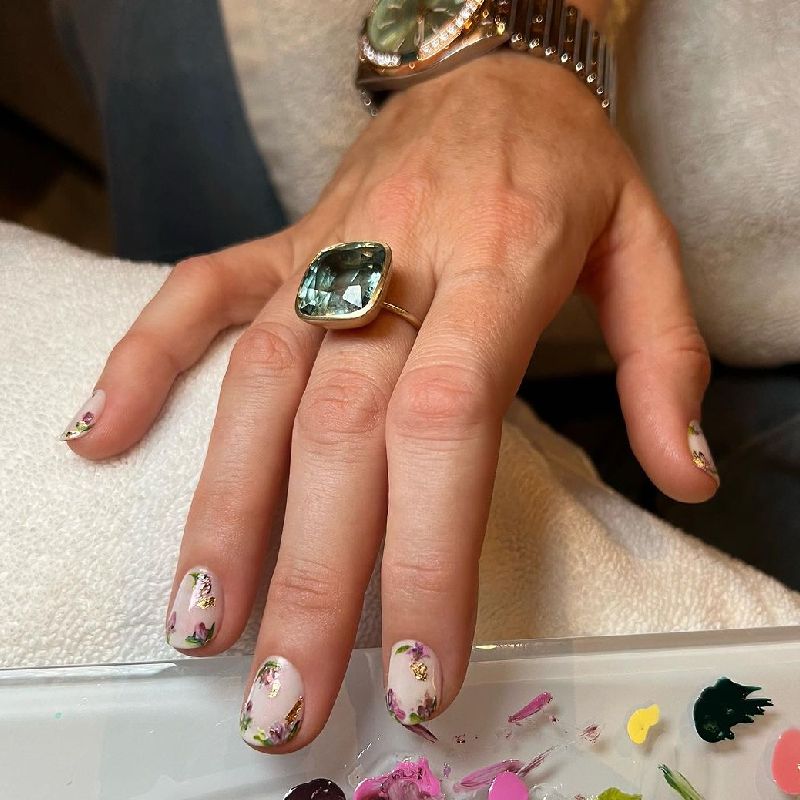 Blake Lively's micro-floral nails