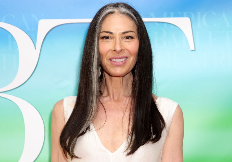 Stacy London at a red carpet event, as featured in her NewBeauty interview about living with plaque psoriasis.