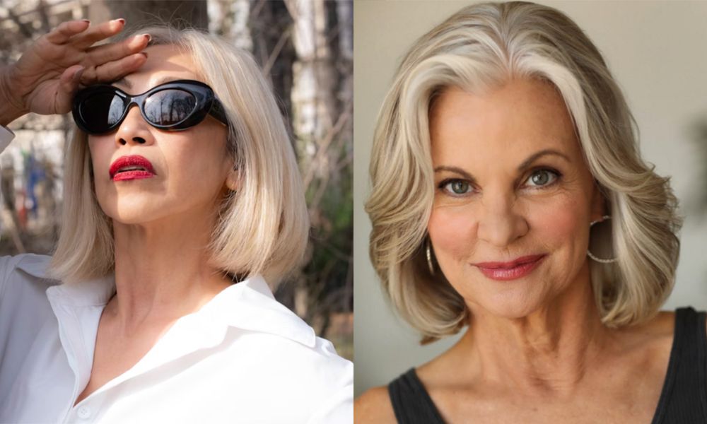 medium-length hairstyles on women over 50