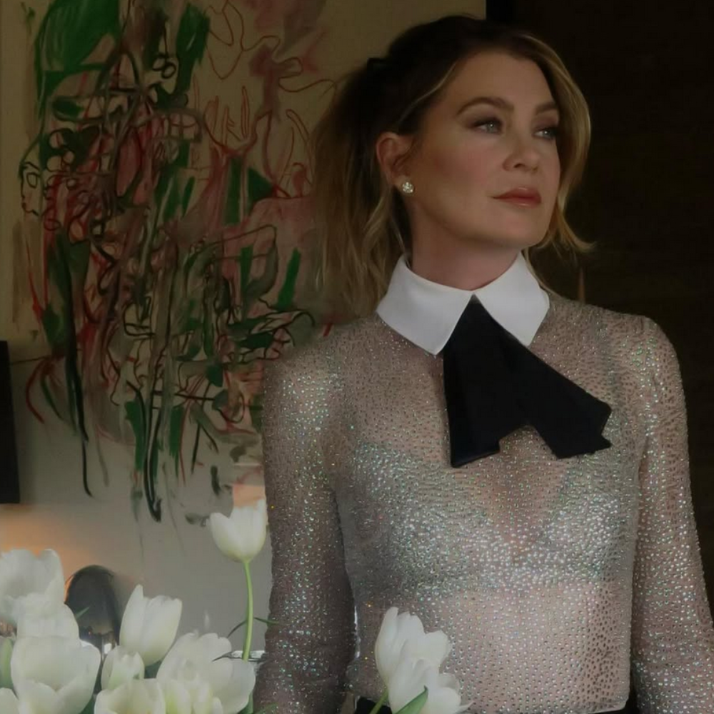 voluminous ponytail on Ellen Pompeo by IG: @harryjoshhair