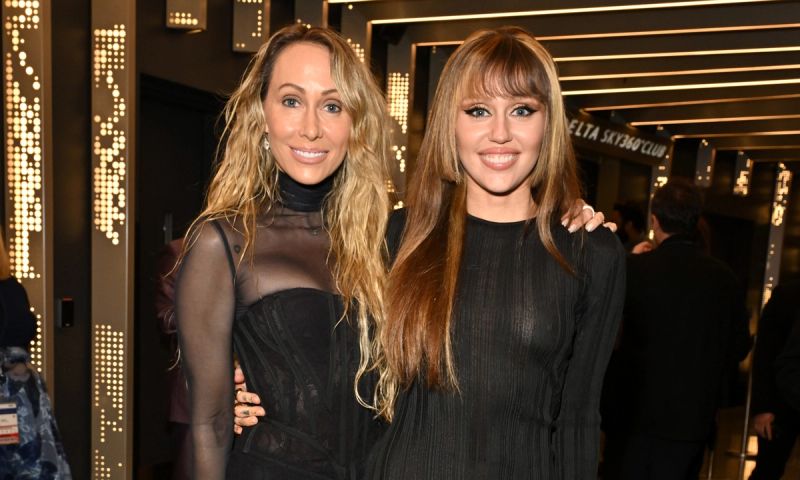 (L-R) Tish Cyrus and Miley Cyrus attend the 67th Annual GRAMMY Awards at Crypto.com Arena on February 02, 2025 in Los Angeles, California.