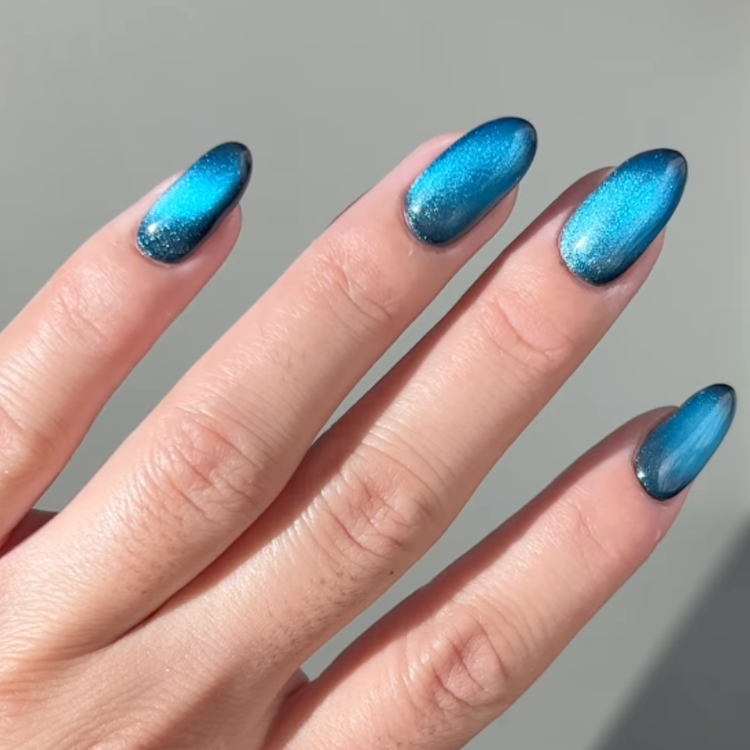 Turquoise Glass Nails