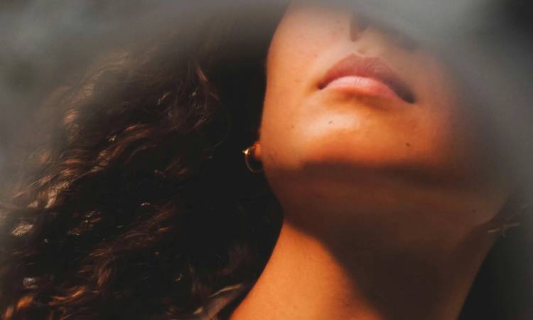 woman's jawline