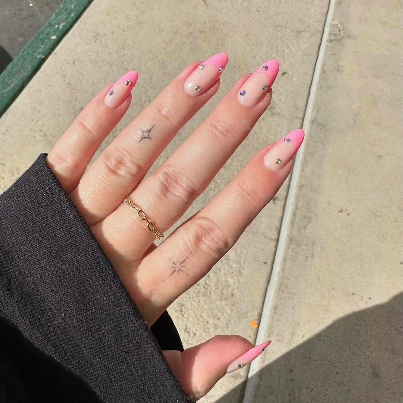 rhinestone nails