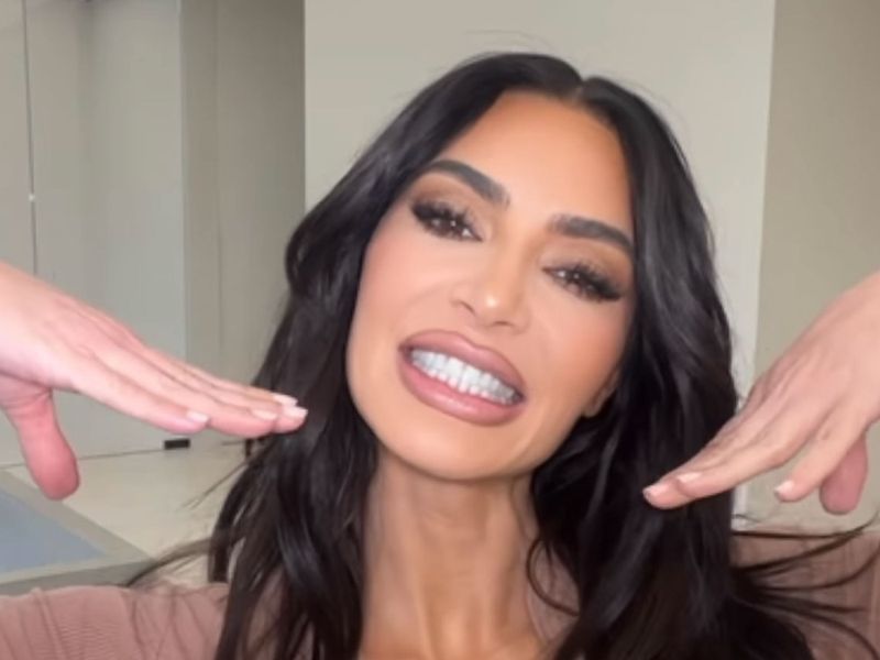 Kim Kardashian Says She’s Obsessed With This “Purple Shampoo for Teeth”