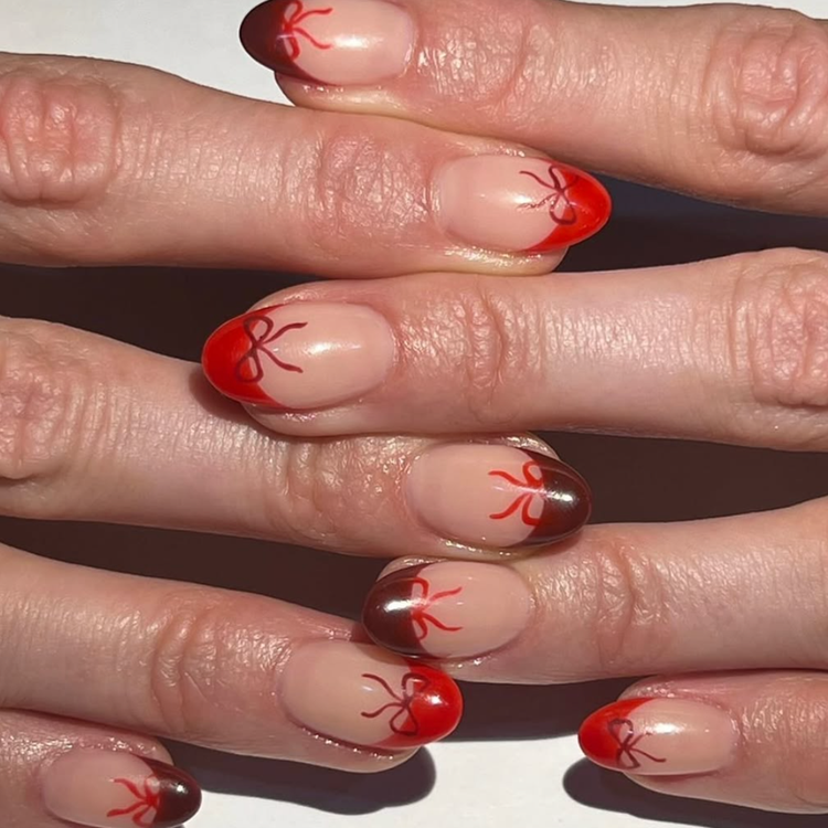 Two-Toned Red Bows