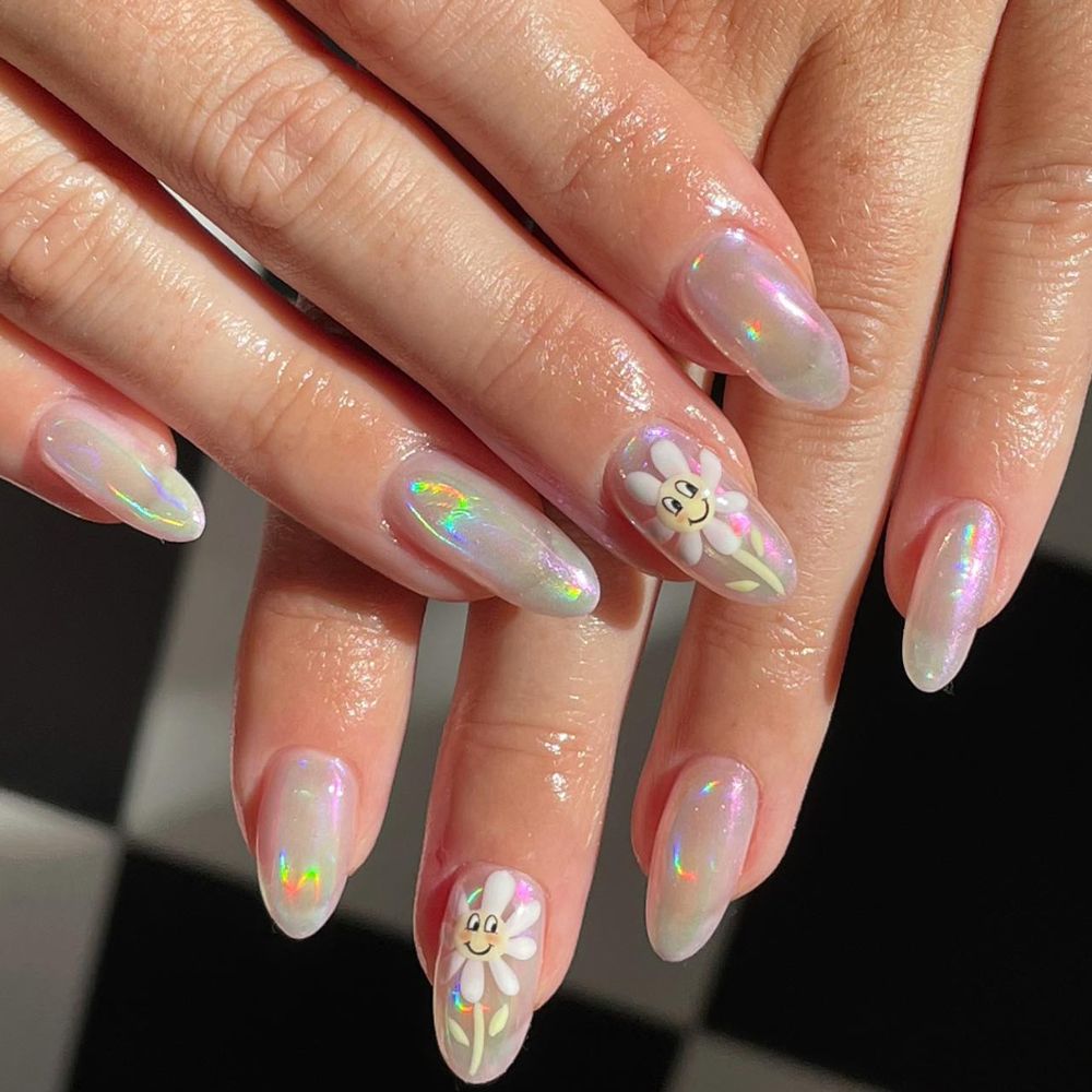 Aurora Manicure With Nail Art