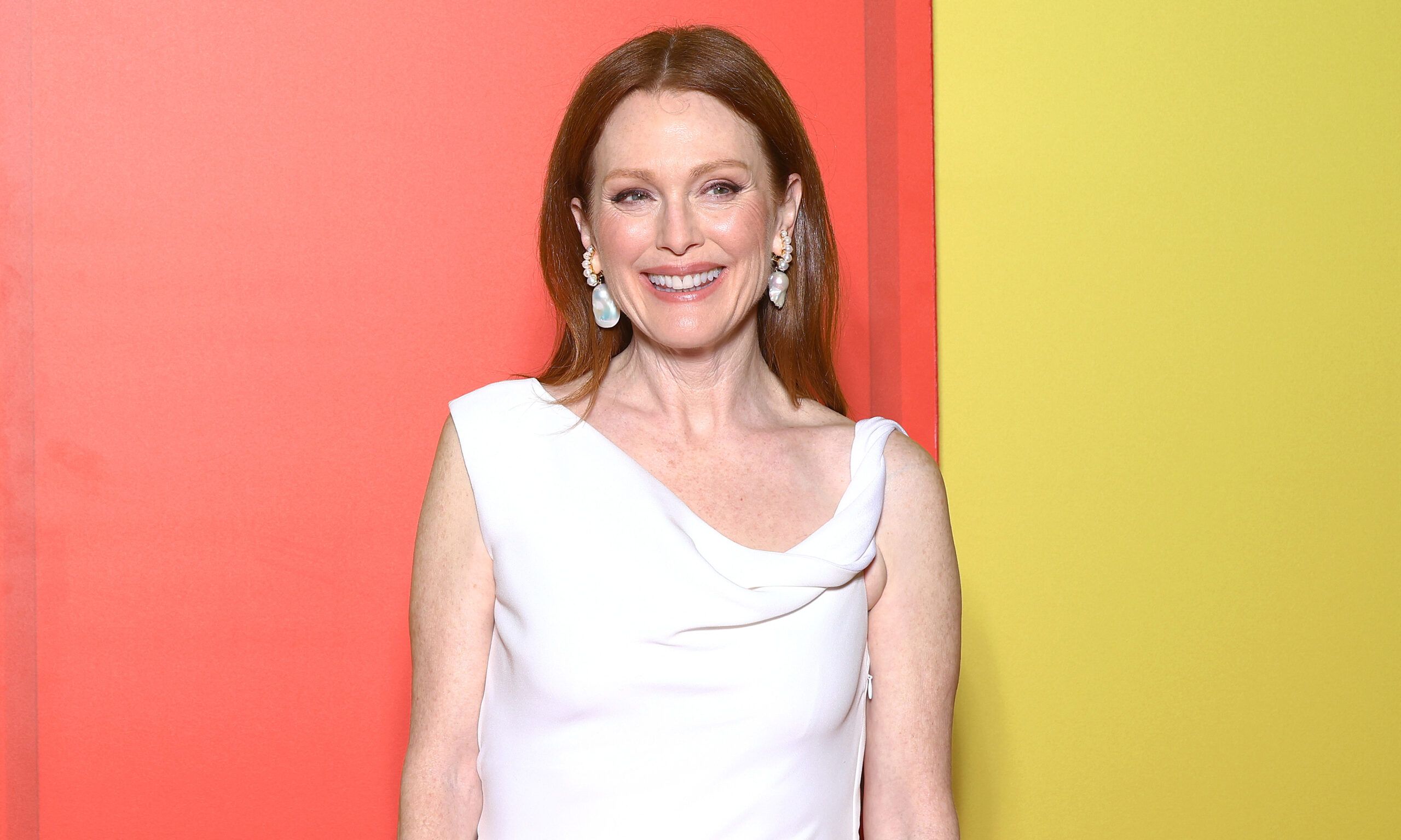 Julianne Moore attends the "The Room Next Door" Premiere at Pathe Palace on December 16, 2024 in Paris, France.
