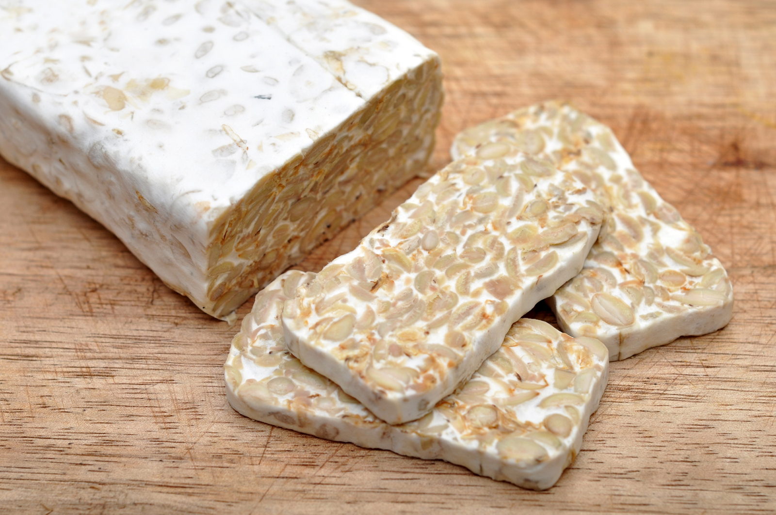 tempeh sliced