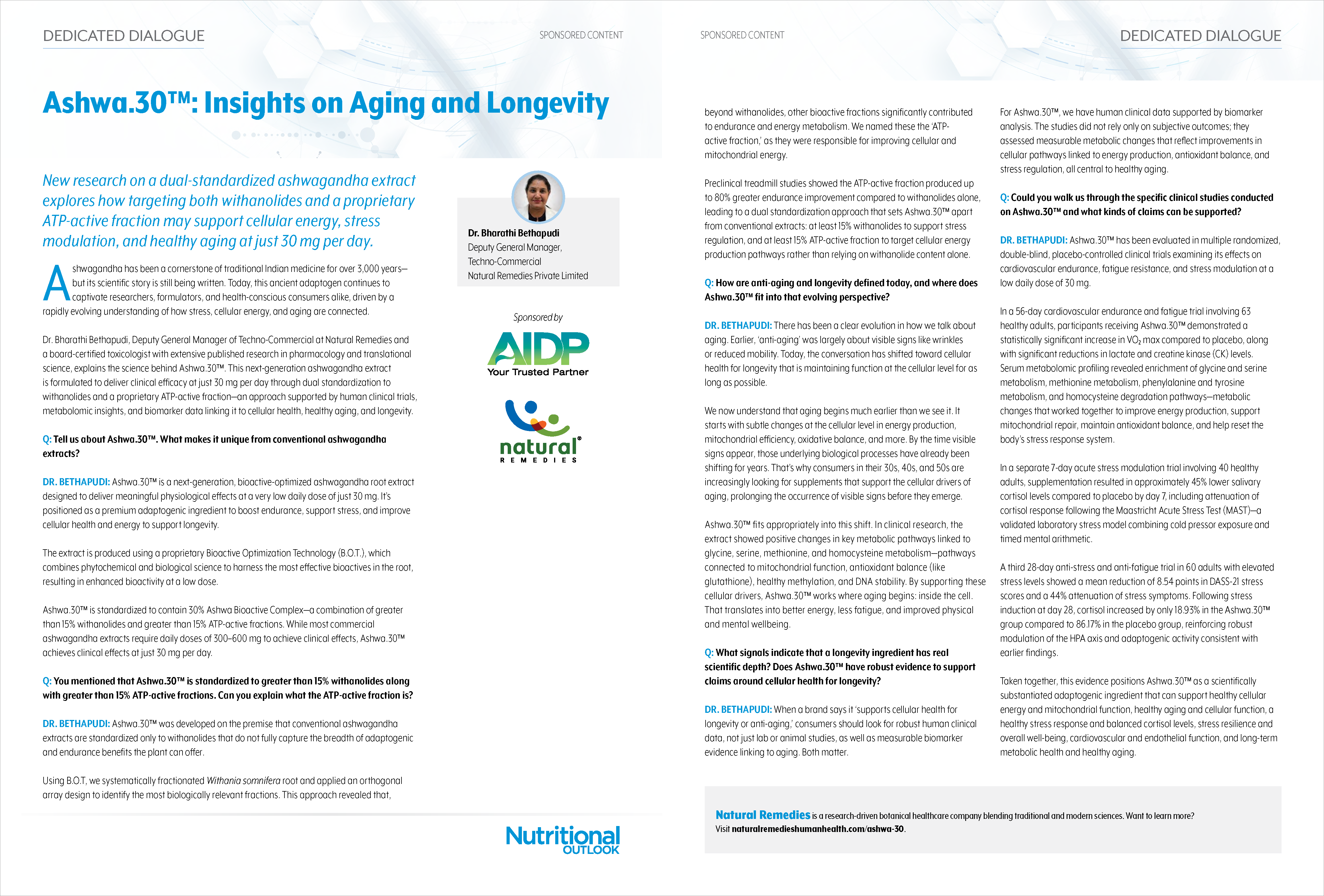 Ashwa.30- Insights on Aging and Longevity | Nutritional Outlook - Supplement, Food & Beverage Manufacturing Trends Ashwa.30- Insights on Aging and Longevity | Nutritional Outlook - Supplement, Food & Beverage Manufacturing Trends