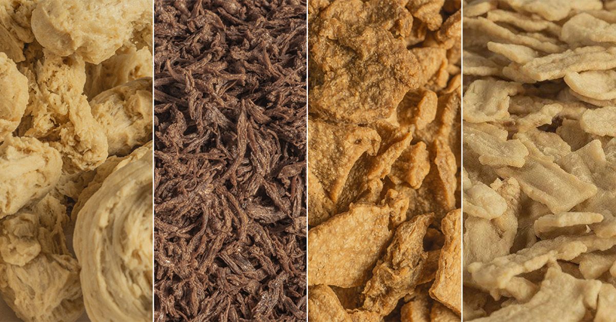 Images of different textures achieved with Loryma wheat texturates