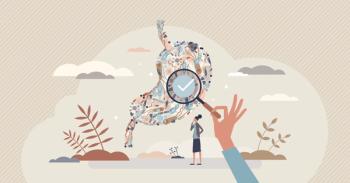 illustration of gut under magnifying glass