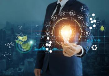 illustration showing sustainability in business