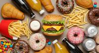 processing foods such as burgers, fries, donut, and sodas