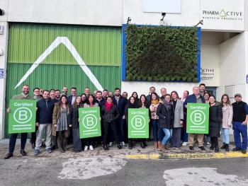 Pharmactive staff celebrating B Corp certification