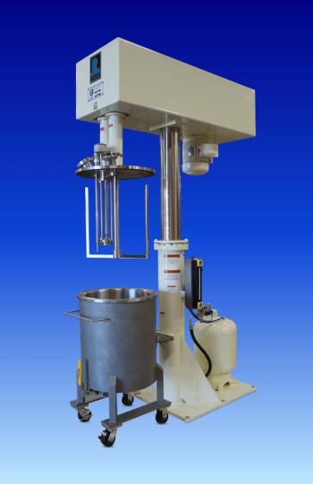 To increase sheer, Ross incorporated a high shear-rotor/stator into a Dual-Shaft Mixer.