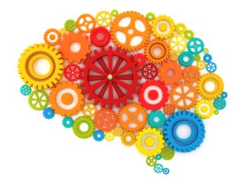 brain made up of cogs and gears