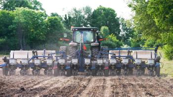 farm machinery on sorghum farm