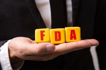 yellow blocks with red letters that spell "FDA"