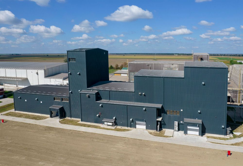 Aerial photo of SojaProtein facility in Serbia