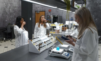 scientists trying out beverage concept