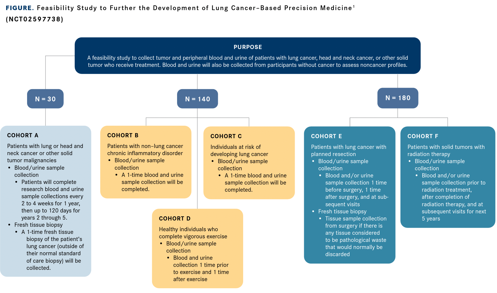 FIGURE. Feasibility Study to Further the Development of Lung Cancer–Based Precision Medicine1 (NCT02597738)