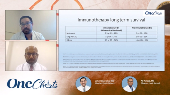 In this fourth episode of OncChats: Immunotherapy and You, John Nakayama, MD, and Ali Amjad, MD, highlight long-term survival data reported with immunotherapy approaches in patients with gynecologic cancers.
