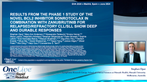 Results From the Phase 1 Study of the Novel BCL2 Inhibitor Sonrotoclax in Combination with Zanubrutinib for Relapsed/Refractory CLL/SLL Show Deep and Durable Responses