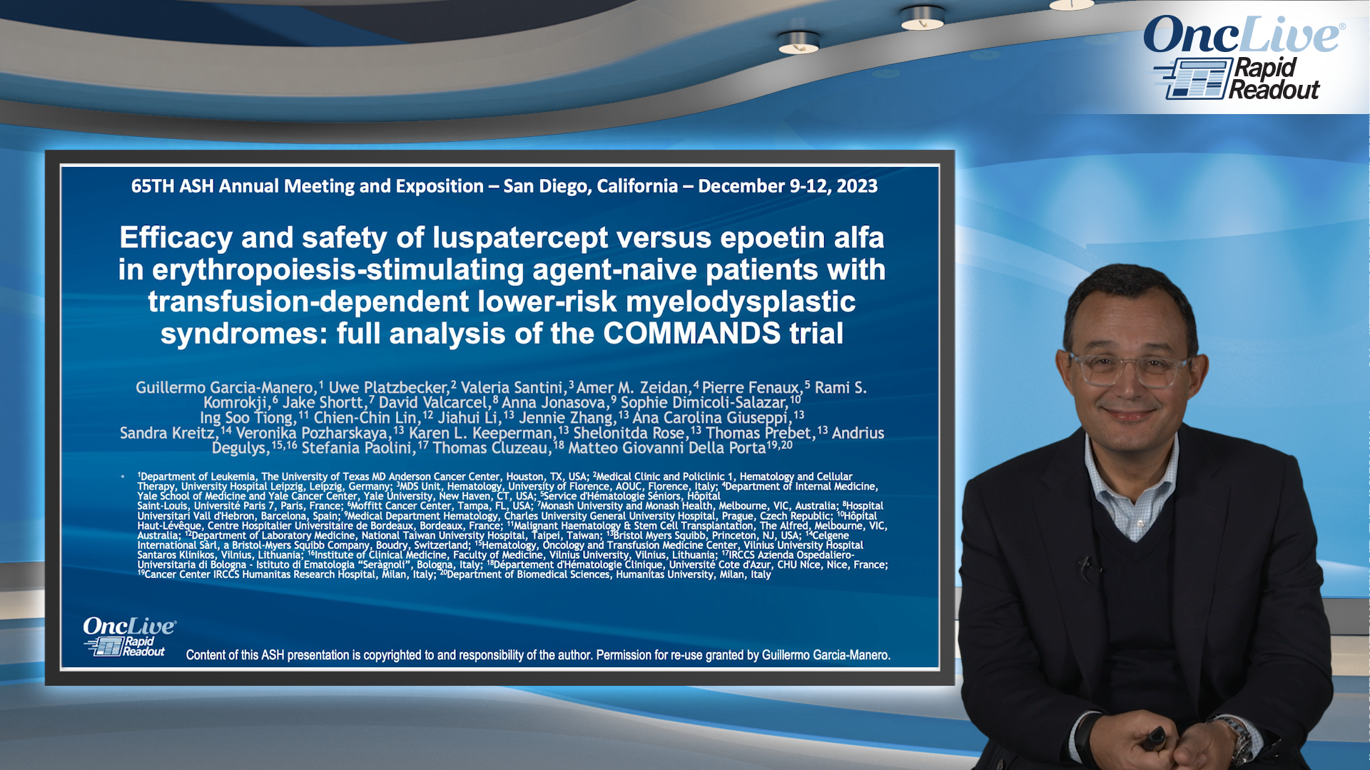 Efficacy and Safety of Luspatercept versus Epoetin Alfa in Erythropoiesis-Stimulating Agent-Naïve Patients with Transfusion-Dependent Lower-Risk Myelodysplastic Syndromes: Full Analysis of the COMMANDS Trial - Vimarsana News