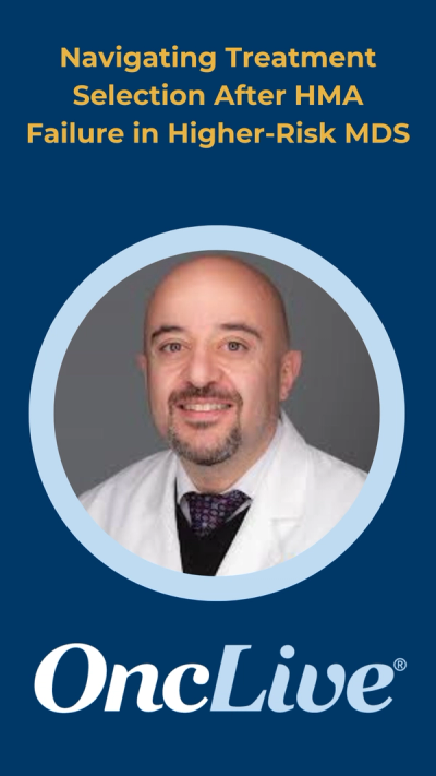 Rami Komrokji, MD, discusses treatment decision-making for patients with higher-risk myelodysplastic syndromes who experience progression following treatment with a hypomethylating agent–based regimen.