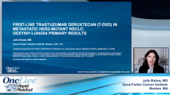 First-line trastuzumab deruxtecan (T-DXd) in metastatic HER2-mutant NSCLC: DESTINY-Lung04 primary results