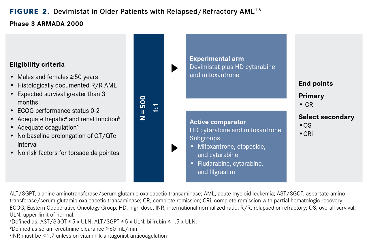 Devimistat in Older Patients with Relapsed/Refractory AML