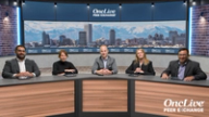 A panel of 5 experts on lung cancer seated at a long table