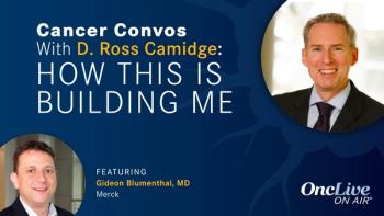 D. Ross Camidge, MD, PhD; Gideon Blumenthal, MD, vice president, Clinical Development Oncology, Merck