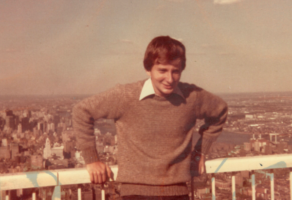 A young Orlowski visiting the Observation Deck of the World Trade Center. The family would often visit the sights around New York City.