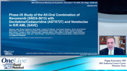 Phase I/II Study of the All-Oral Combination of Revumenib (SNDX-5613) with Decitabine/Cedazuridine (ASTX727) and Venetoclax (SAVE) in R/R AML