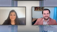 Manali Kamdar, MD, and Matthew Lunning, DO, FACP, smiling at camera.