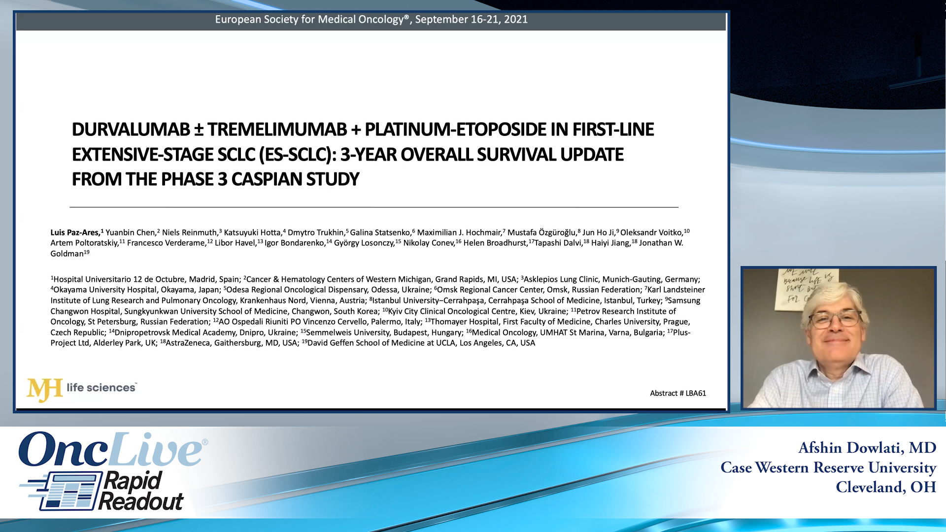 Rapid Readouts: 3-Year Overall Survival Update From the Phase 3 CASPIAN ...