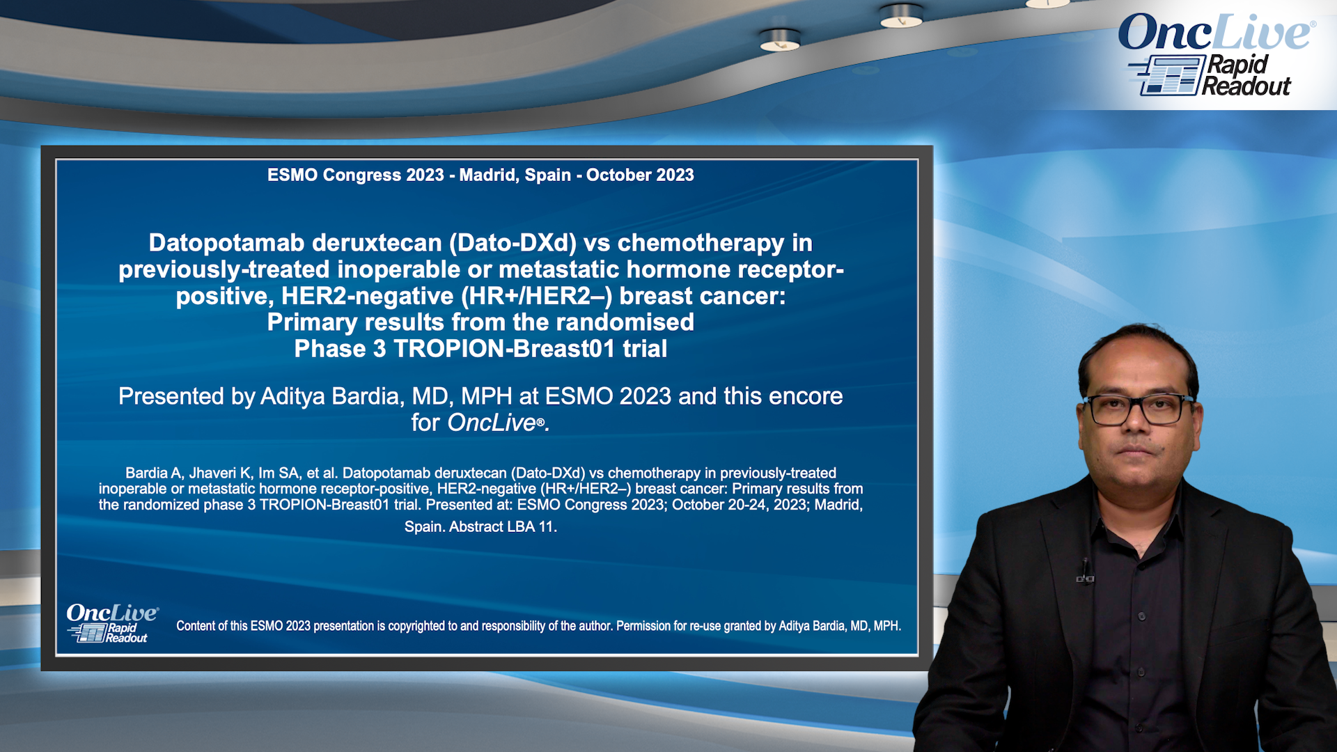 Datopotamab Deruxtecan (Dato-DXd) vs Chemotherapy for Patients with Metastatic HR+/HER2– BC: Primary Results from the Randomized Phase III TROPION-Breast01 Trial - Vimarsana News