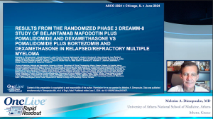 Results from the randomized phase 3 DREAMM-8 study of belantamab mafodotin plus pomalidomide and dexamethasone (BPd) vs pomalidomide plus bortezomib and dexamethasone (PVd) in relapsed/refractory multiple myeloma (RRMM)