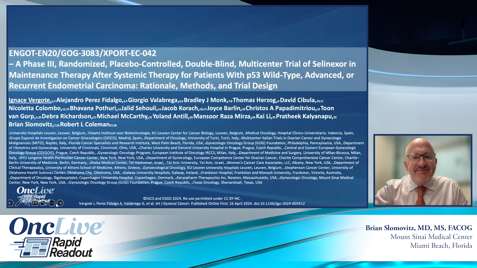 ENGOT-EN20/GOG-3083/XPORT-EC-042 – A Phase III, Randomized, Placebo-Controlled, Double-Blind, Multicenter Trial of Selinexor in Maintenance Therapy After Systemic Therapy for Patients With p53 Wild-Type, Advanced, or Recurrent Endometrial Carcinoma: Rationale, Methods, and Trial Design - Vimarsana News
