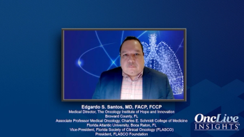 Edgardo Santos, MD, FACP, FCCP, an expert on lung cancer
