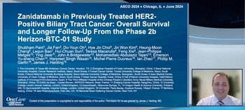 Zanidatamab in previously-treated HER2-positive (HER2+) biliary tract cancer (BTC): Overall survival (OS) and longer follow-up from the phase 2b HERIZON-BTC-01 study